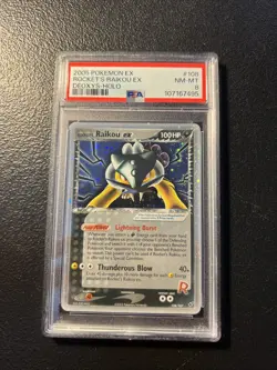 Pokemon Rocket’s Raikou EX Deoxys Ultra Rare #108 PSA 8 - Image 2