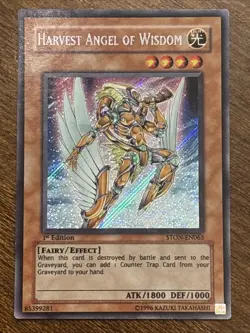 Harvest Angel of Wisdom STON-EN063 Strike of Neos-1st Edition Secret Rare LP - Image 1