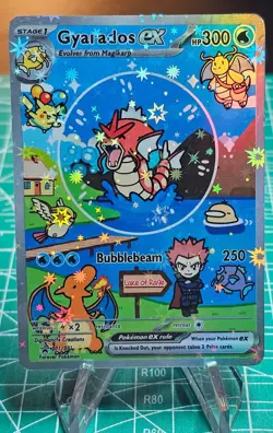 Mega Charizard X EX Promo Card Fan Art Alternate Full Art Fully Holographic - Image 3