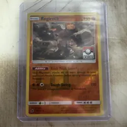 Pokemon Card Regirock 53/111 Crimson Invasion Pokemon League Promo Stamped - Image 1