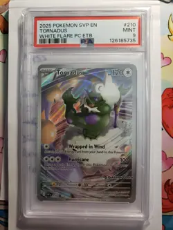 2025 Pokemon SVP EN Tornadus Graded Card Mint PSA 9 White Flare Pokemon Ctr ETB - Image 1