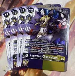 Digimon Card Game Lucemon: Chaos Mode EX10-052 R Foil Playset Of 4 - Image 1