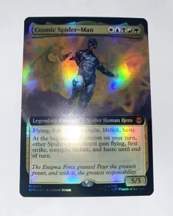NM Extended foil Cosmic Spider-Man Mythic MTG 0271 Magic The Gathering 271 - Image 1