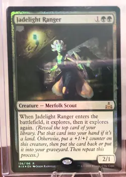 MtG Jadelight Ranger Rivals of Ixalan Foil - Image 1