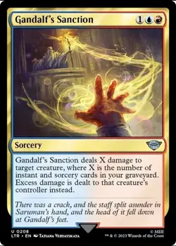 X 1 Gandalf's Sanction NM-M Lord of The Rings 208 MTG Magic The Gathering - Image 1