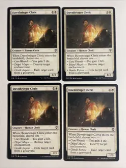 4x Mtg Baldur's Gate Dawnbringer Cleric NM/M Magic The Gathering - Image 1
