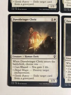4x Mtg Baldur's Gate Dawnbringer Cleric NM/M Magic The Gathering - Image 2