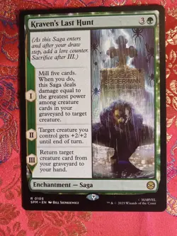 Kraven's Last Hunt Marvel's Spiderman Magic The Gathering MTG rare card - Image 1