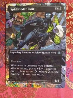 Extended Spider-man Noir Marvel's Spiderman Magic The Gathering MTG card - Image 1