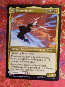 Gwen Stacy / Ghost Spider Marvel's Spiderman Magic The Gathering MTG rare card - Image 2