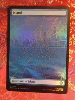 16 FOIL Lands Cards - 6 are full art Marvel's Spiderman Magic The Gathering mtg - Image 3