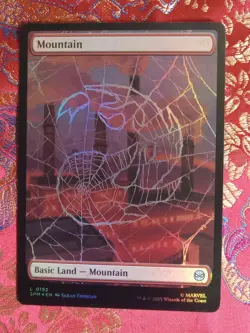 16 FOIL Lands Cards - 6 are full art Marvel's Spiderman Magic The Gathering mtg - Image 5