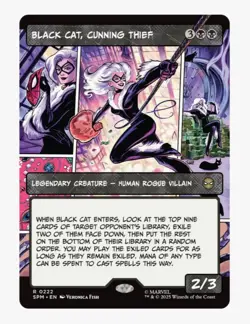 Black Cat, Cunning Thief | Comic Book Showcase| MTG x Marvel Spider-Man SPM| EDH - Image 1