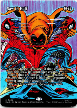 Saw in Half (Borderless) - [Marvel Universe Eternal-Legal] MTG NM/M 💀 - Image 3