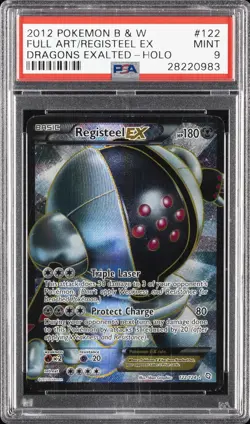 2012 POKEMON B&W DRAGONS EXALTED #122 FULL ART/REGISTEEL EX PSA 9 - Image 1
