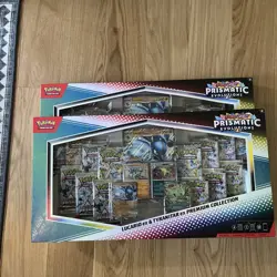 Pokemon TCG Prismatic Evolutions Lucario Ex & Tyranitar Ex Premium Collection x2 - Image 2