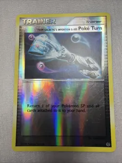 Team Galactic's Invention G-105 Poke Turn 118/127 Reverse Holo Pokemon Card LP - Image 1