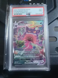 Pokemon Gengar VMAX Fusion Strike Secret Rare Full Alt Art #271 PSA 9 Mint - Image 3