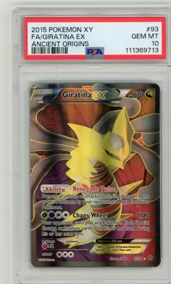 2015 Pokemon XY Ancient Origins Giratina EX Full Art #93 PSA 10 Gem Mint - Image 1