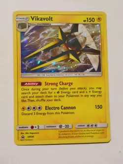 VIKAVOLT SM28 SUN & MOON PROMO POKEMON (COSMO HOLO RARE, LP) - Image 1