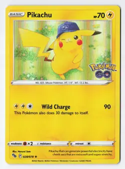 Pikachu (28) 028/078 - Pokemon GO Holo Rare NM - Image 1