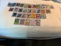 pokemon cards lot fresh out of pack full art vs vmax gold rainbow with megnetic - Image 1