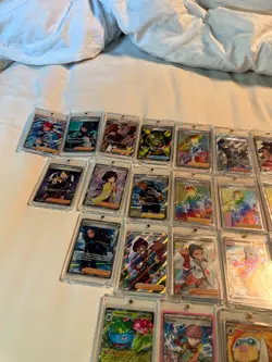 pokemon cards lot fresh out of pack full art vs vmax gold rainbow with megnetic - Image 3