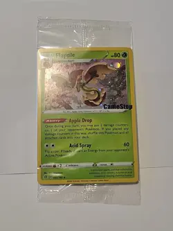Pokemon: Rebal Clash - Flapple 022/192 - GameStop Stamp Promo Holo Rare SEALED - Image 1