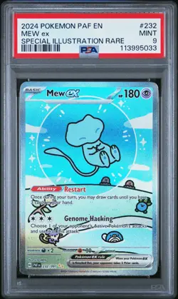 2024 POKEMON PAF EN-PALDEAN FATES SPECIAL ILLUSTRATION RARE #232 MEW EX PSA 9 - Image 1