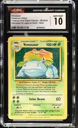 CGC GM 10 Venusaur 003/034 Trading Card Game Classic Holo Lugia Ex Deck - Image 1