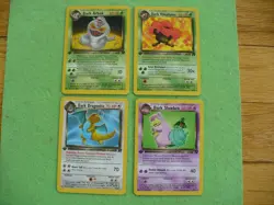 1st edition rare Rocket Pokemon star cards new and mint - Image 1