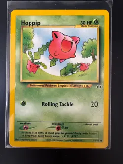 Hoppip 55/75 Unlimited Pokemon Neo Discovery Card - Image 1