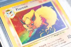 PSA 8 NM-MT Flareon 3/64 No Symbol Holo 1999 Pokemon Jungle Card - Image 3