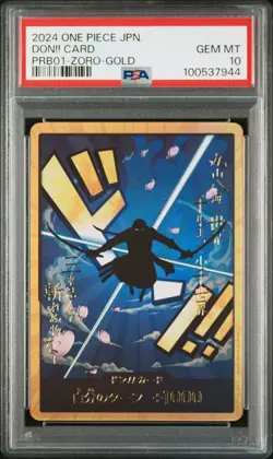 PSA 10 Zoro Don!! Card Roronoa Gold Super Parallel & Zoro-Juurou promo Japanese - Image 3