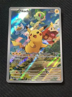 Pikachu 027 SVP Pokemon Center Stamped Stamp Paldea Promo Card: Fast Shipping - Image 1