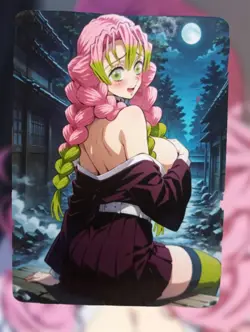 Mitsuri Kanroji Demon Slayer Anime Waifu Sexy Goddess Doujin Lewd Hentai Card - Image 1