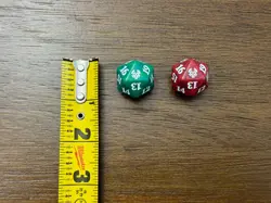 Lot of 2 Magic Gathering Theros Beyond Death Spindown D20 Life Counter Dice Die - Image 1
