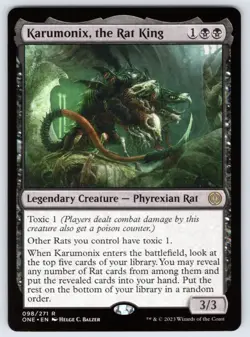 Karumonix, the Rat King R Phyrexia: All Will Be One # 98 NM Normal - Image 1