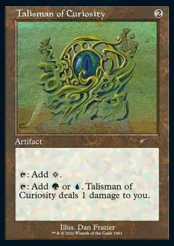 MTG Talisman of Curiosity (1061e/1055) Secret Lair Drop Series NM FOIL- ETCHED - Image 1