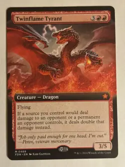 Twinflame Tyrant - (Extended Art) - Foundations - NM MTG - Image 1