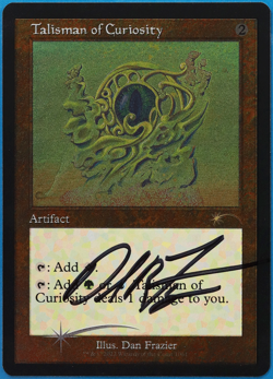 Talisman of Curiosity (Secret Lair ETCHED) FOIL SIGNED NM (505050) - Image 1