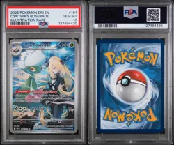 Pokemon TCG 2025 Destined Rivals Cynthia's Roserade Card #184/182 PSA 10 - Image 3