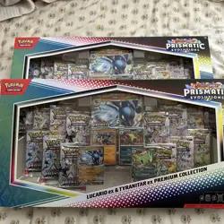 Pokemon Lucario Ex Tyranitar Ex Premium Collection Prismatic Evolution Lot of 2 - Image 1