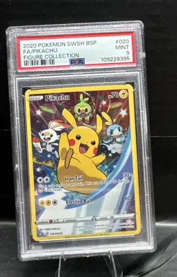 Pokemon Pikachu Sword & Shield Figure Coll. Full Art Promo SWSH020 PSA 9 Mint - Image 3