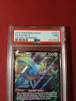 Zacian V Astral Radiance PSA 9 Full Art English 2022 Pokemon #TG21 - Image 5