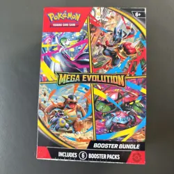 Pokemon TCG Mega Evolution Booster Bundle 6 Packs Sealed Factory Fresh - Image 1