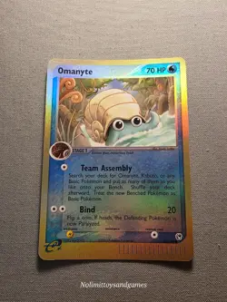 Pokemon Sandstorm Omanyte #70/100 Common Reverse Holo Free Shipping - Image 1