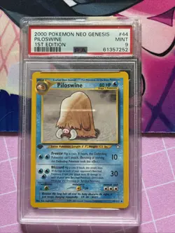 Piloswine 44/111 Neo Genesis Regular PSA 9, Pokemon Vintage TCG 1st Edition - Image 1