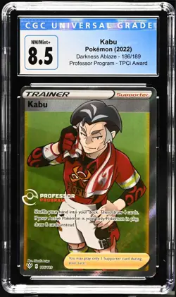 Professor Program Promo Pokemon TCG Kabu Darkness Ablaze 186/188 CGC Mint 9 - Image 1