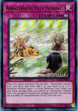 Amazoness Hot Springs BLCR-EN039 Yugioh Near Mint or Better 1st Edition - Image 1